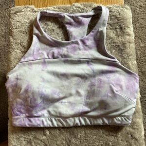 Outdoor Voices Move Free Crop Top - Dusty Blue (Purple) Tie-Dye - Size M